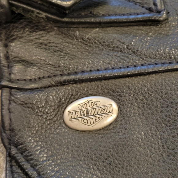 Vtg Harley-Davidson Men’s Leather Motorcycle Chaps 98480-97VM Made in USA L - Picture 3 of 13